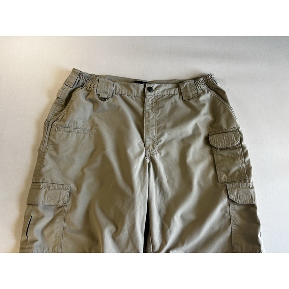511 Tactical Shorts Men 40 Khaki Cargo High Rise Canvas Outdoors Hiking Workwear - Picture 2 of 9
